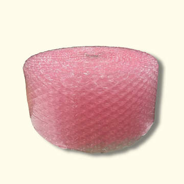 Large Pink Anti-Static Bubble 24'' X 125' Clear
