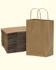 Shopping Bags 8" x 4.75" x 10.25" Kraft Case 250