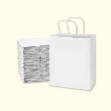 Shopping Bags 10'' X 5'' X 13'' White Case 250