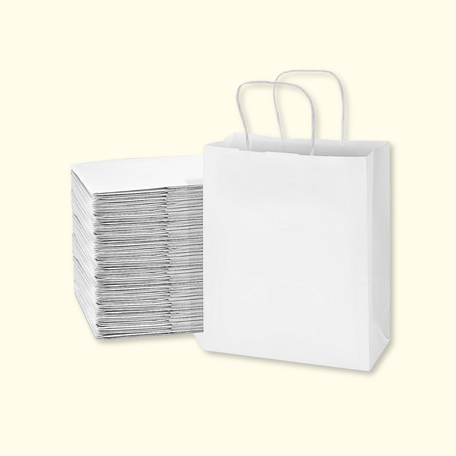 Shopping Bags 18'' X 7'' X 18 3/4'' White Case 200