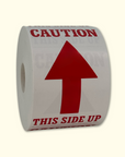 Caution Side Up Labels (3" x 5" Self Adhesive)- 500 Labels (Roll)
