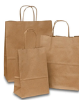Shopping Bags - Kraft 5 1/4" x 3 1/4" x 8 1/4"