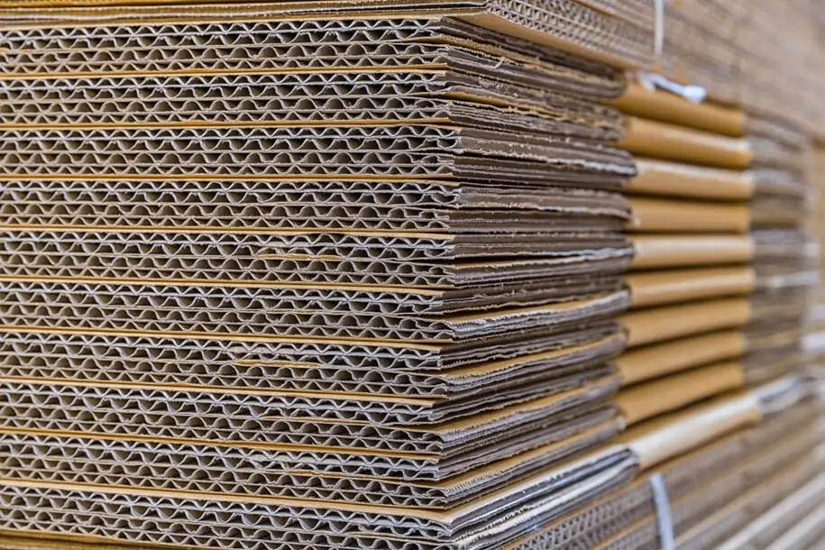 Double wall corrugated cardboard boxes.